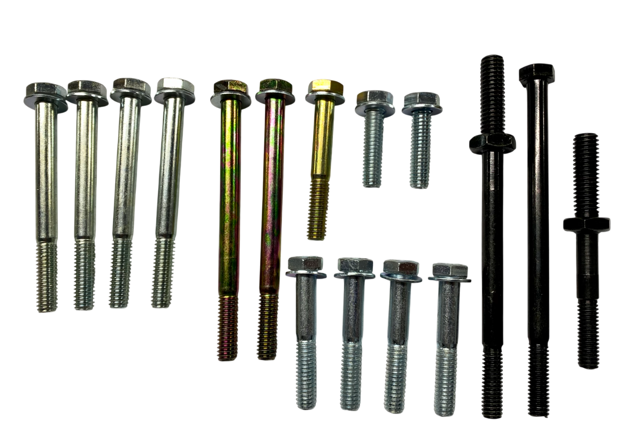 BOLT KIT WATER PUMP WINDSOR 5L EB-AU (REVERSE DIRECTION PUMP) INC TIMING COVER BOLTS