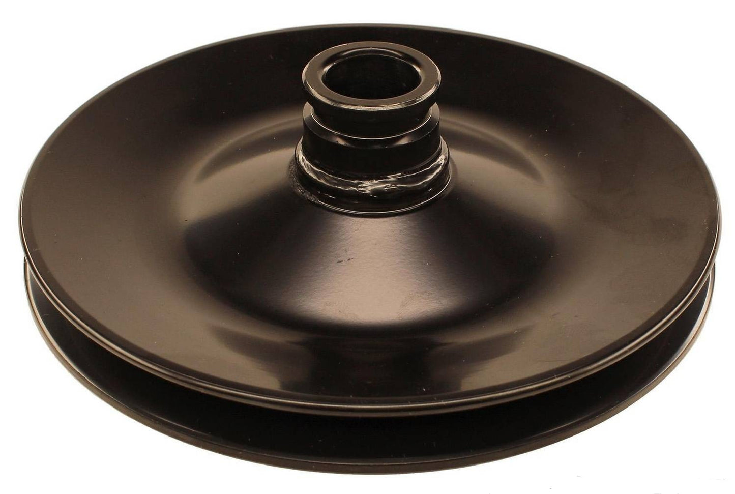 POWER STEERING PUMP PULLEY SINGLE GROOVE FOR SAGINAW TO V8 (PRESS-ON) BLACK (11A BELT)