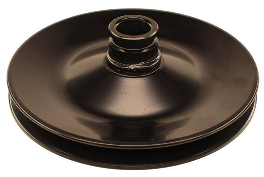 POWER STEERING PUMP PULLEY SINGLE GROOVE FOR SAGINAW TO V8 (PRESS-ON) BLACK (11A BELT)