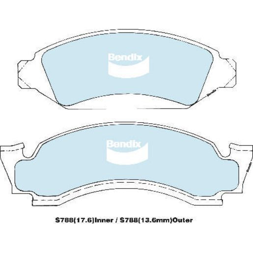BRAKE PADS FRONT F100 AND OTHERS BENDIX ADV