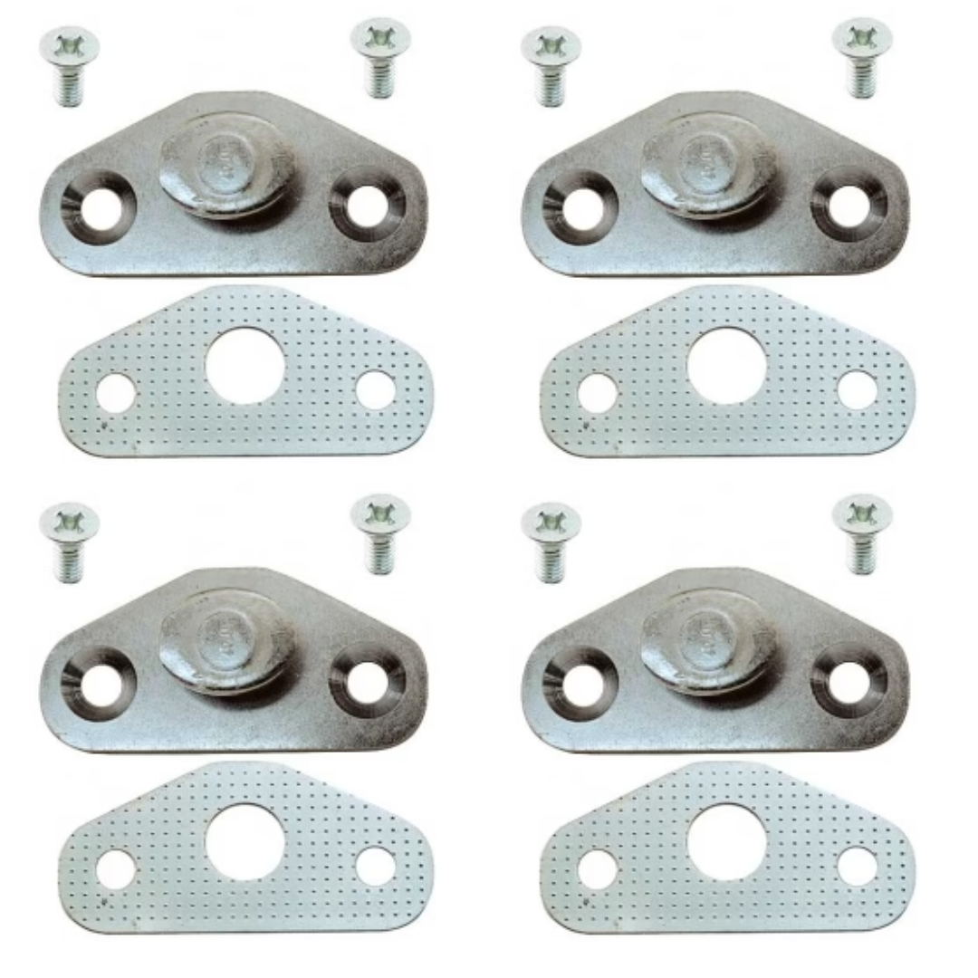 STRIKER PLATE DOOR XR-C/ZA-H/P5-6 INC SCREWS - SILVER - SET OF 4