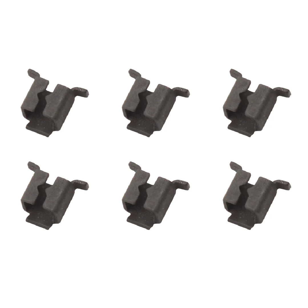 BADGE RETAINING CLIP PUSH IN SQUARE TYPE - 6 PACK