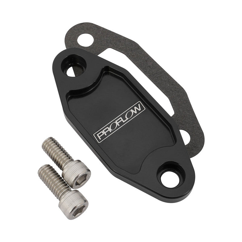FUEL PUMP BLOCK OFF CLEVELAND BILLET BLACK