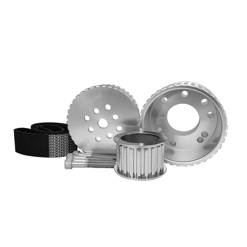 PULLEY SET GILMER CLEVELAND & LH WINDSOR (70-ON) POLISHED - INC. BELT