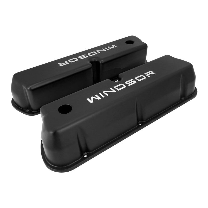 ROCKER COVER WINDSOR ALLOY TALL BLACK - WINDSOR LOGO