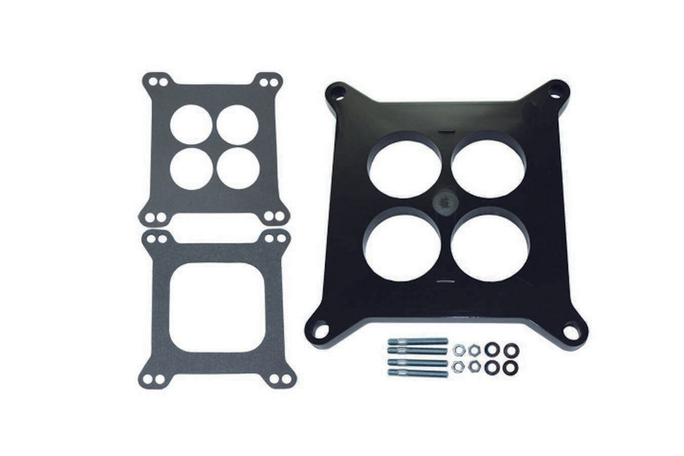 CARBURETTOR SPACER 4BBL SQ/BORE 1/2in 4-HOLE BAKERLITE