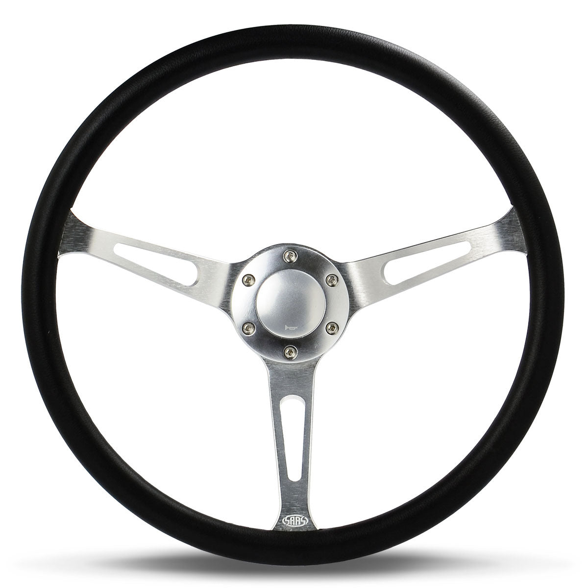 STEERING WHEEL POLYURATHANE 3-SPOKE WITH SLOTS