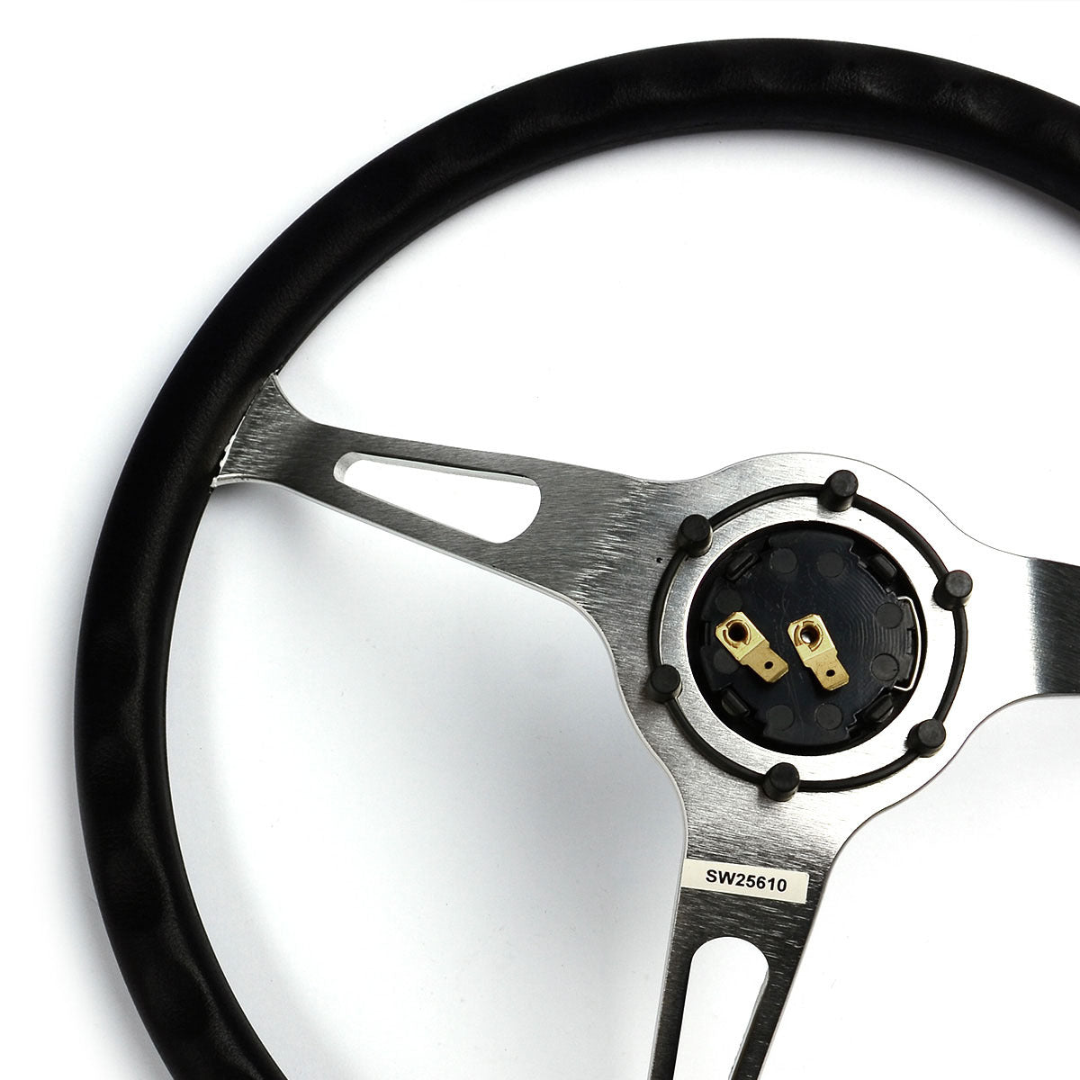 STEERING WHEEL POLYURATHANE 3-SPOKE WITH SLOTS