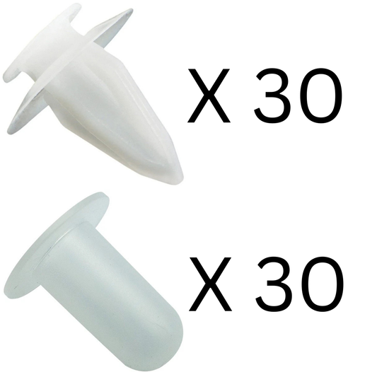 DOOR TRIM CLIP SET XA-C COUPE (DOES 4 TRIMS) MALE & FEMALE - 60PC