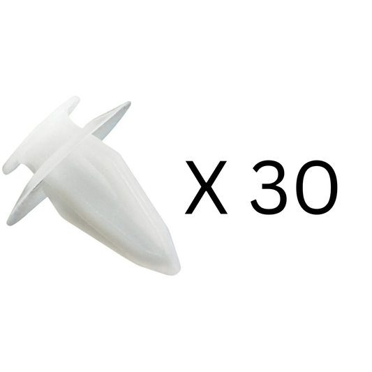 DOOR TRIM CLIP SET XA-C COUPE (DOES 4 TRIMS) MALE ONLY - 30PC