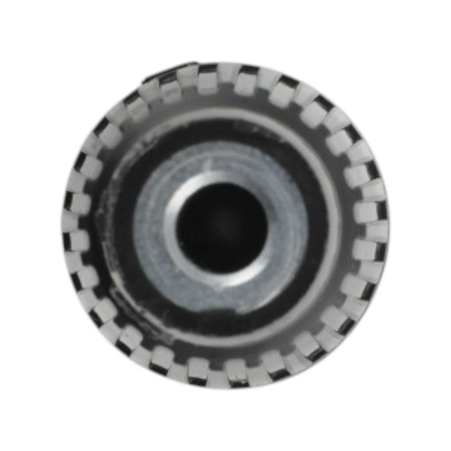 KNOB WIPER HEATER FAN W/GRUB SCREW, BLACK WITH SILVER INSERT
