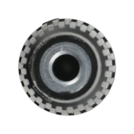 KNOB WIPER HEATER FAN W/GRUB SCREW, BLACK WITH SILVER INSERT