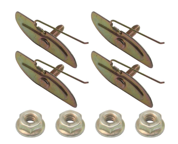 CLIPS SPRINGTAIL MED 35x13 HEAD & 17x3/16 THREAD - SET OF 4 WITH NUTS - GOOD FOR XL, XM, XP BODY MOULDS