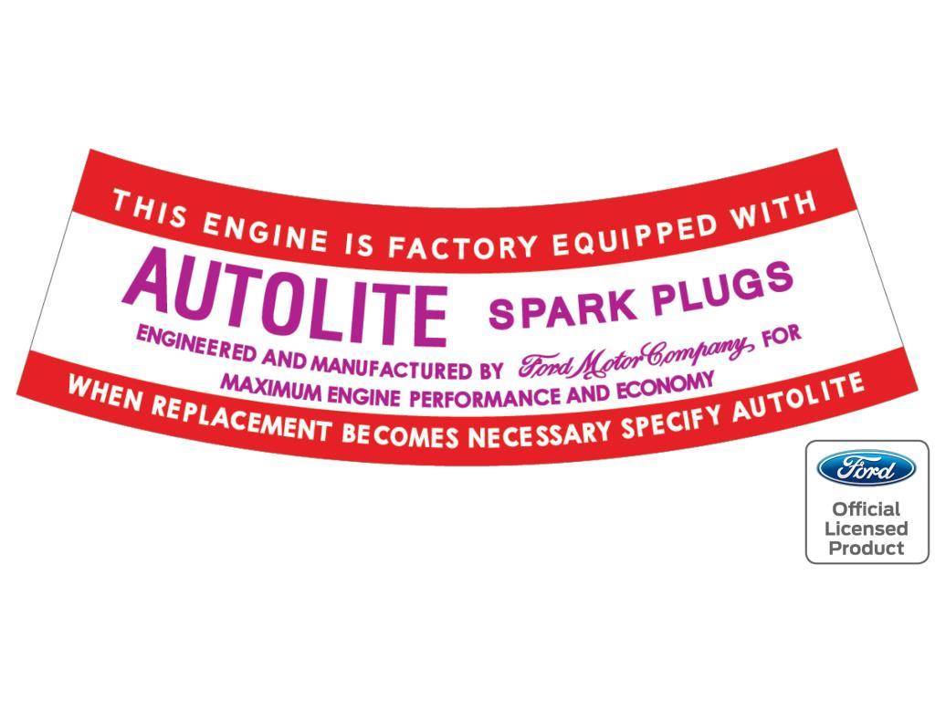 DECAL AIRCLEANER XRGT AUTOLITE SPARK PLU