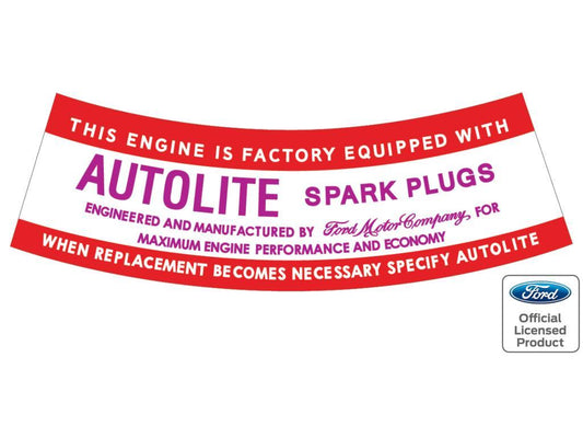 DECAL AIRCLEANER XRGT AUTOLITE SPARK PLU