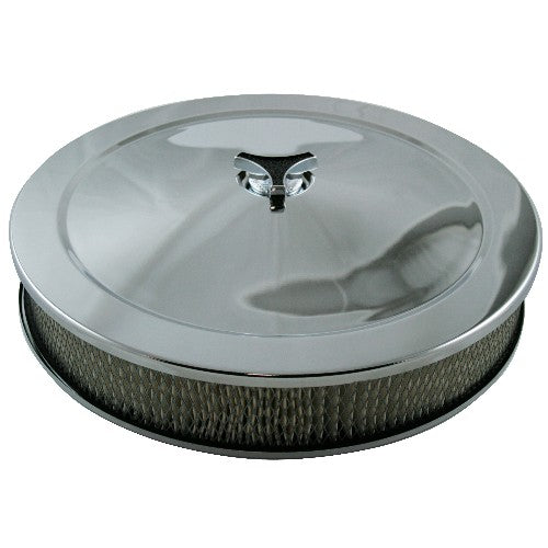 AIR CLEANER ASSEMBLY 4BBL CHROME 14x3R/BASE