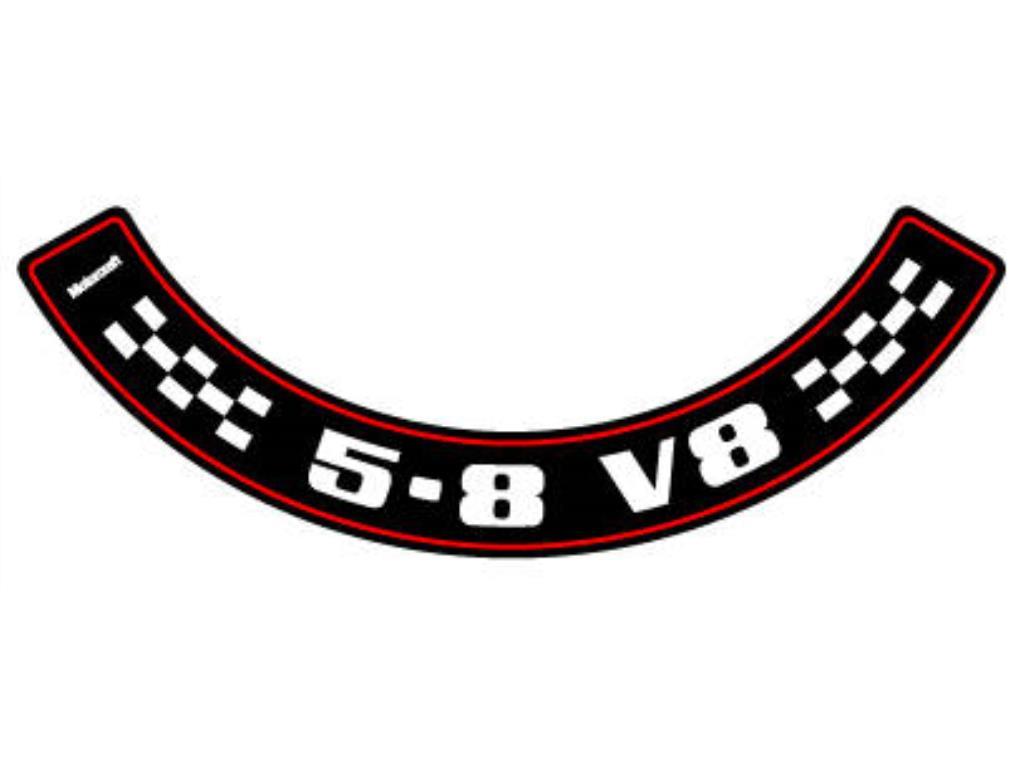 DECAL AIRCLEANER V8 5.8 XC