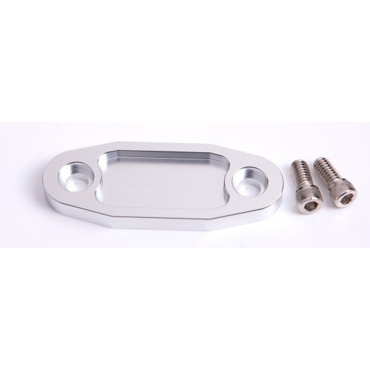 FUEL PUMP BLOCK OFF CLEVELAND BILLET SILVER