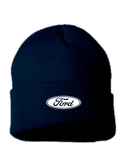 BEANIE HEADWEAR FORD BLUE & WHITE