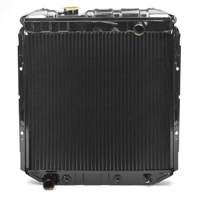 RADIATOR 3ROW 6CYL 144-221 65-66 MUSTANG - AND CAN FIT XK-P BUT TIGHT FIT (SMALL OPPOSITE OUTLETS) COPPER/BRASS