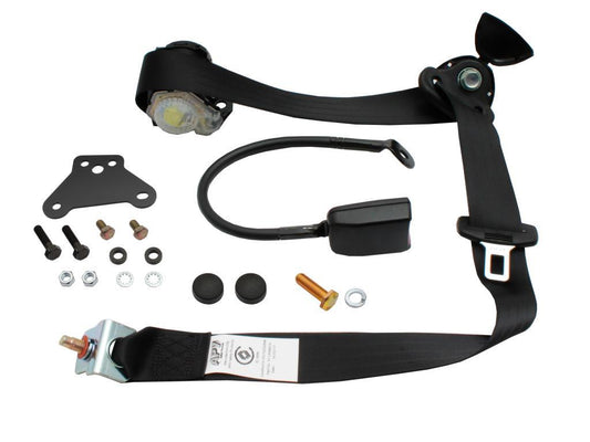 SEATBELT NEW RETRCT FRONT XE-F TO 87 ALL BUCKET RH BLACK
