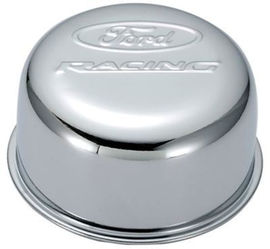 BREATHER/OIL CAP ENGINE TWIST ON CHROME- FORD RACING
