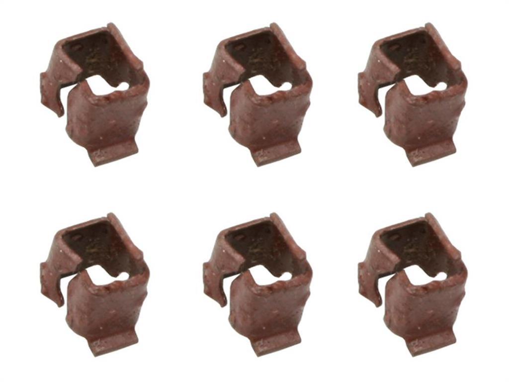 BADGE RETAINING CLIP PUSH IN SQUARE TYPE - 6 PACK