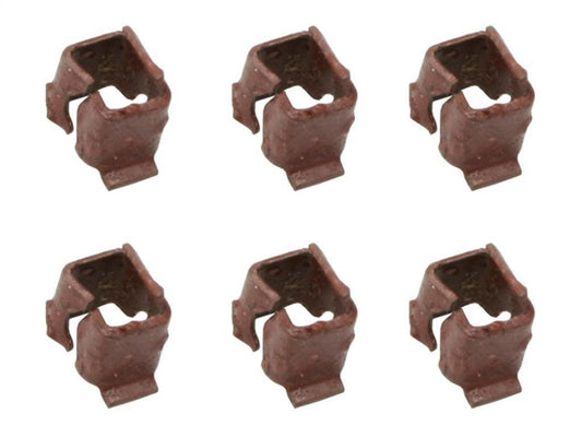 BADGE RETAINING CLIP PUSH IN SQUARE TYPE - 6 PACK