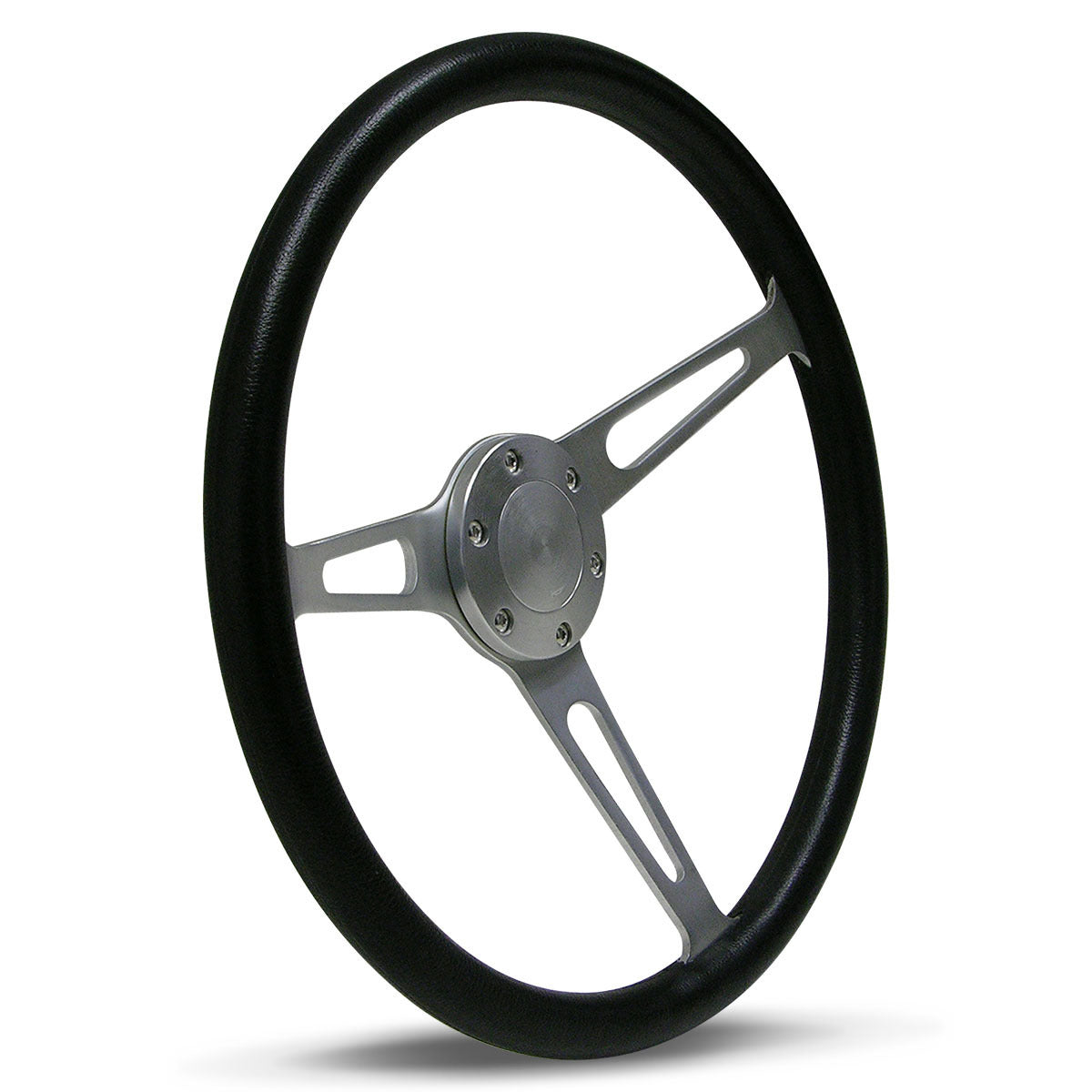 STEERING WHEEL POLYURATHANE 3-SPOKE WITH SLOTS