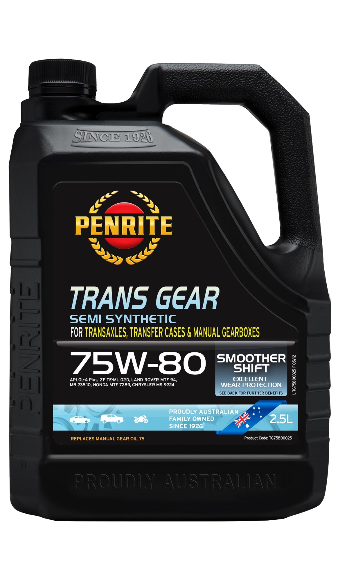 OIL GEAR 75W-80 TOPLOADER SEMI-SYNTHETIC 2.5L PENRITE