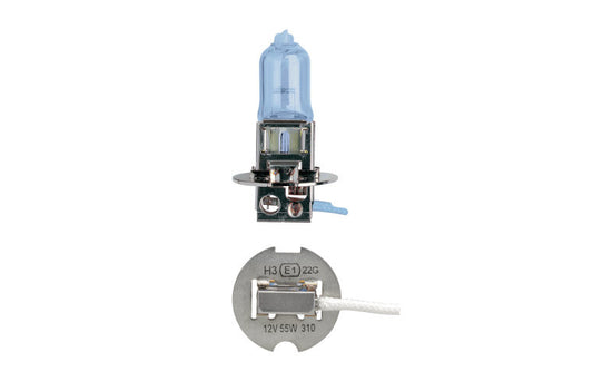 GLOBE HALOGEN H3 55W XW-C / P6 DRIVING LIGHT NARVA ARTIC BLUE - EACH