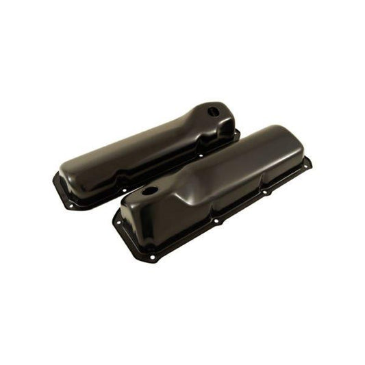 ROCKER COVER CLEVELAND PLAIN BLACK TIN - PAIR