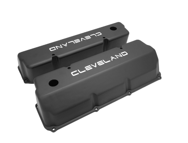 ROCKER COVER CLEVELAND ALLOY TALL BLACK - CLEVELAND LOGO