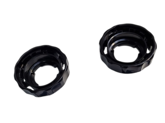 SEAT ADJUSTER WINDER KNOBS XA-C/ZF-H/P5-6 TO 1977ISH - BLACK - PAIR