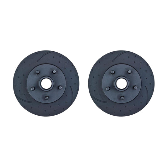 DISC ROTOR FRONT XW-B-8/75 DIMPLED AND SLOTTEDWITH HUB - PAIR