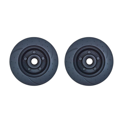 DISC ROTOR FRONT XW-B-8/75 DIMPLED AND SLOTTEDWITH HUB - PAIR