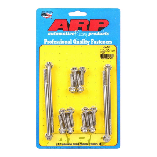 BOLT KIT ROCKER COVER FORD RACING TALL CLEVELAND ARP 12PT S/STEEL