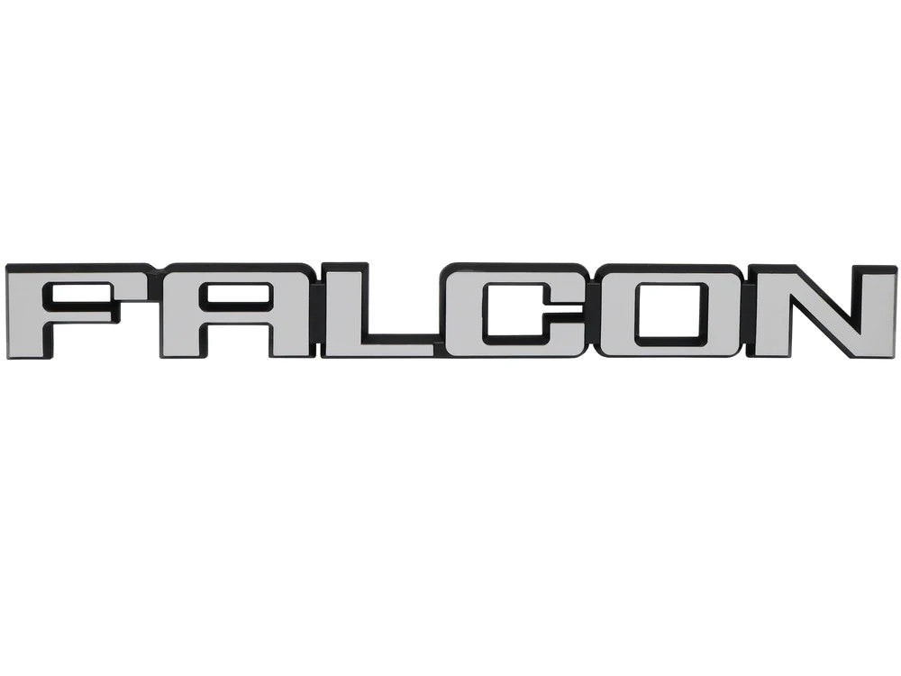 BADGE FALCON FENDER/BOOT XD-F SILVER BRUSHED - EACH