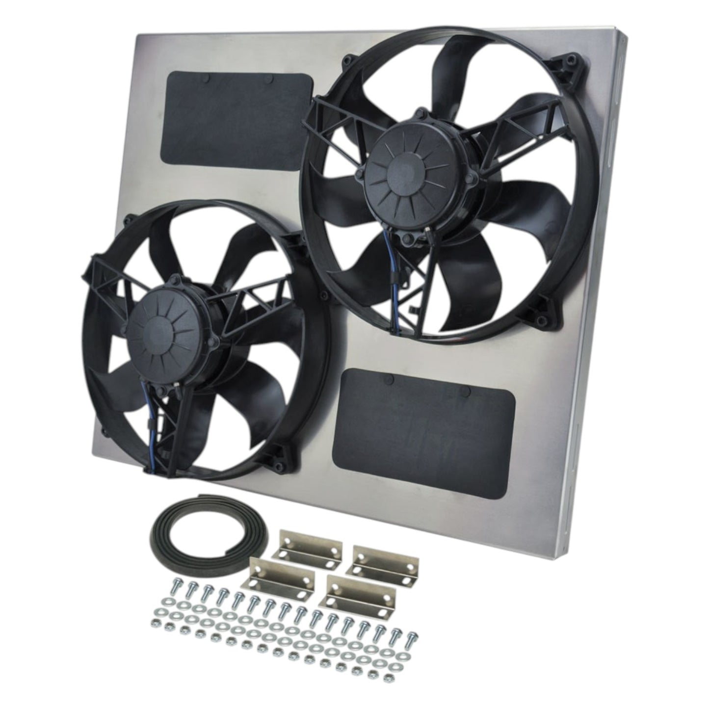 TWIN THERMO FANS IN SHROUD SUIT XA-B/ZF-G V8 SHORT RAD - 3750CFM DERALE