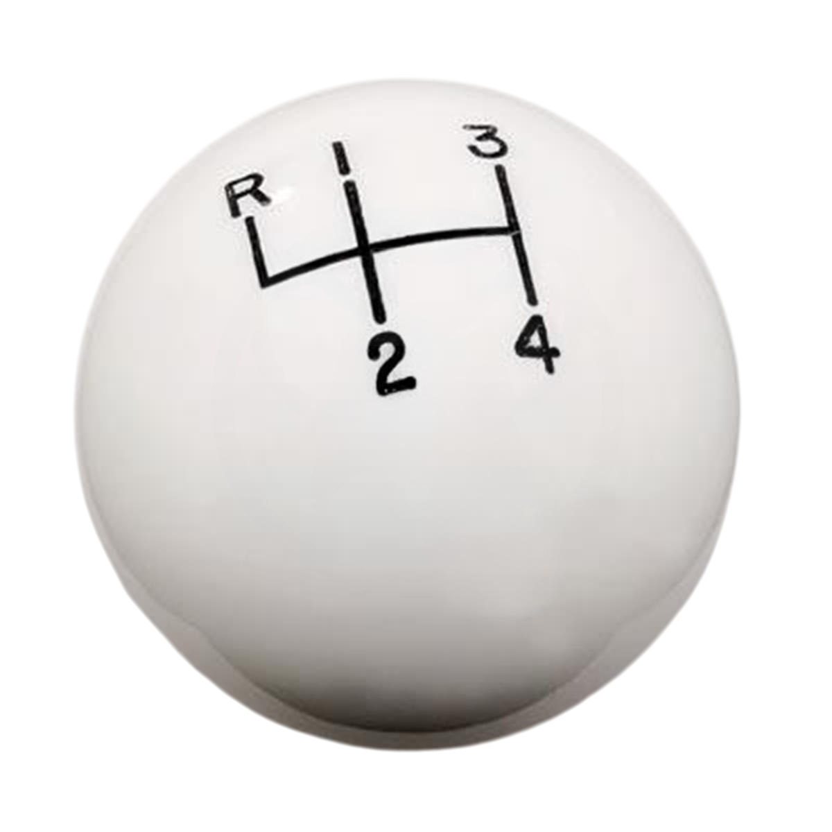 KNOB GEAR SHIFT 4SPD TOP LOADER HURST WHITE