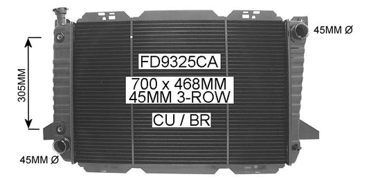 RADIATOR NEW 81-87 F100-F150 3-ROW BRASS/COPPER AUTO/MANUAL