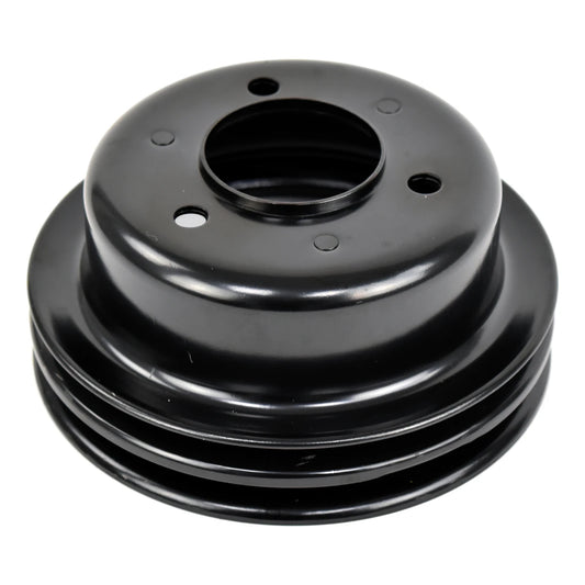 PULLEY CRANK 3-BOLT PRE-69 WINDSOR DOUBLE GROOVE BLACK