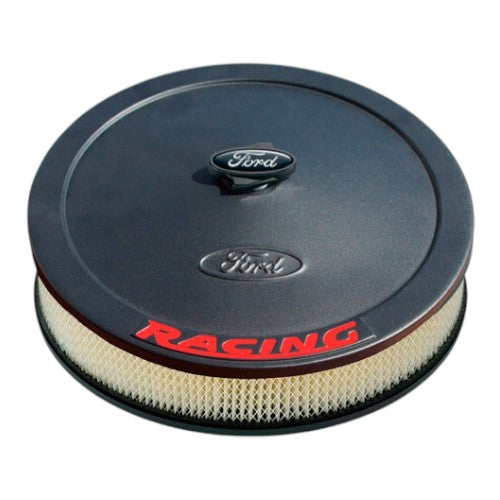 AIR CLEANER ASSEMBLY 4BRL 13 x 2.7in DROPPED BASE - BLACK FORD RACING