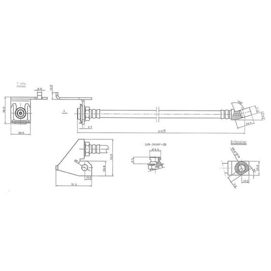 HOSE BRAKE FRONT XA-F DISC LH (WILL FIT XW-T)