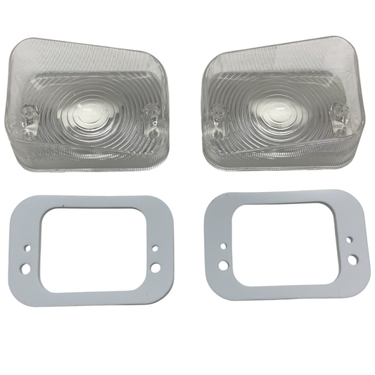 LENSE FRONT INDICATOR XR/XT & ZA-ZD SET - 4PC INC GASKETS