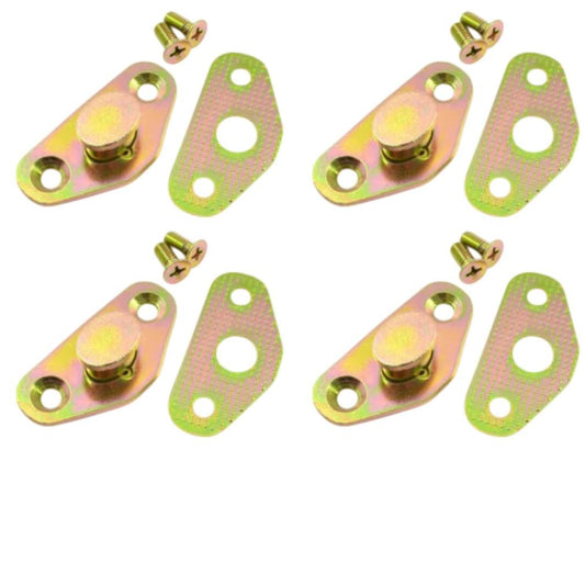 STRIKER PLATE DOOR XR-C/ZA-H/P5-6 INC SCREWS - GOLD - SET OF 4