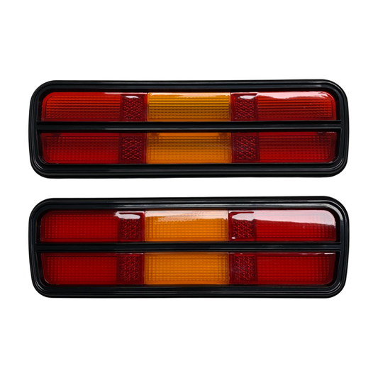 LENS TAIL LIGHT XC COUPE-INC BLACK SURROUNDS - PAIR