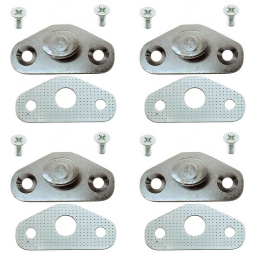 STRIKER PLATE DOOR XR-C/ZA-H/P5-6 INC SCREWS - SILVER - SET OF 4