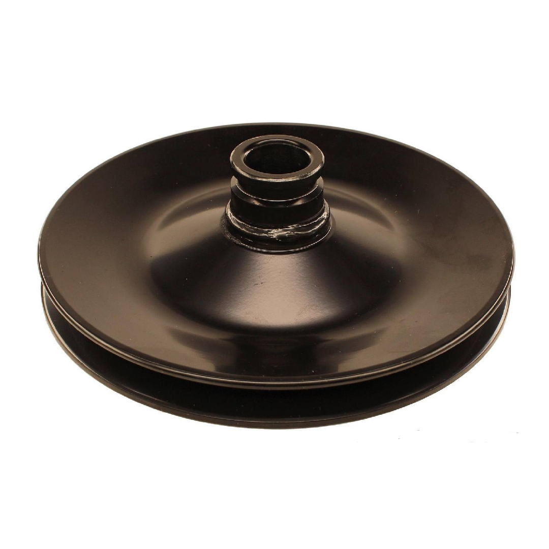 POWER STEERING PUMP PULLEY SINGLE GROOVE FOR SAGINAW TO V8 (PRESS-ON) BLACK (11A BELT)