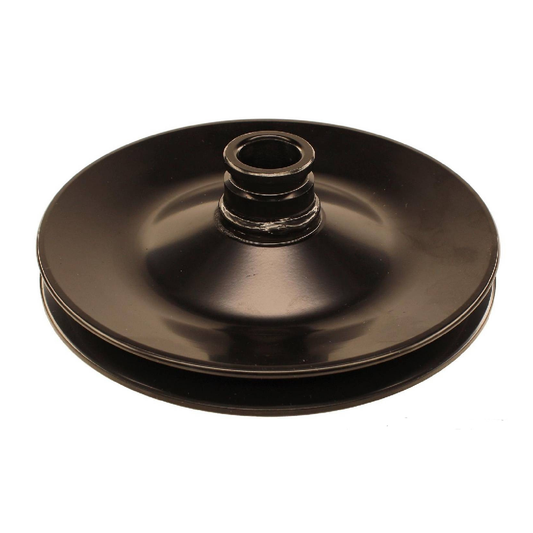 POWER STEERING PUMP PULLEY SINGLE GROOVE FOR SAGINAW TO V8 (PRESS-ON) BLACK (11A BELT)
